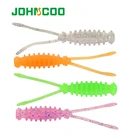 Мягкая приманка JOHNCOO, 20 шт., плавающая приманка для рыбалки, 48 мм, 0,44 г, Мягкая приманка в виде червя из ТПР, Мормышка, рыба, искусственный червь