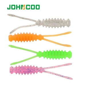 Мягкая приманка JOHNCOO, 20 шт., плавающая приманка для рыбалки, 48 мм, 0,44 г, Мягкая приманка в виде червя из ТПР, Мормышка, рыба, искусственный червь