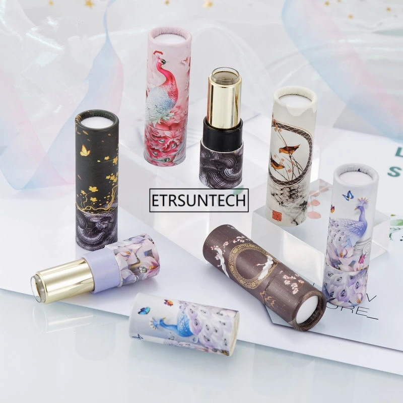 

100 шт. 12,1 мм пустая косметическая бумага, тюбик для помады, крафт-бумага, консилер для красоты, футляр для помады, контейнер «сделай сам» для б...