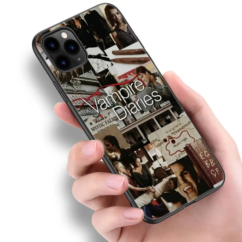 Чехол для телефона "Дневники вампира" для Apple iPhone 13 12 Mini 11 Pro Max XR X XS MAX 6 6S 7 8 Plus 5 5S SE 2020 черного цвета.
