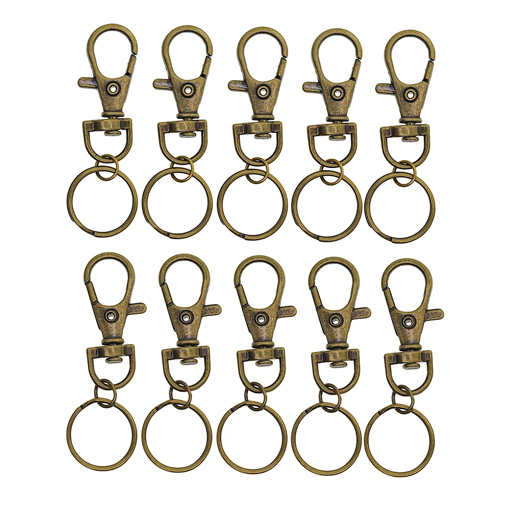 10 шт. в упаковке античные бронзовые металлические застежки шнурок карабин