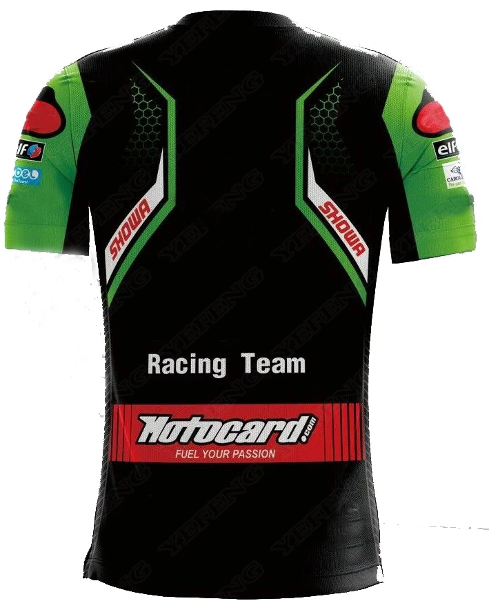 

New Motorcycle Men's Jersey Quick dry Moto GP Racing For Kawasaki Team Shirt Motocross ATV Motobike Short Sleeve T shirt