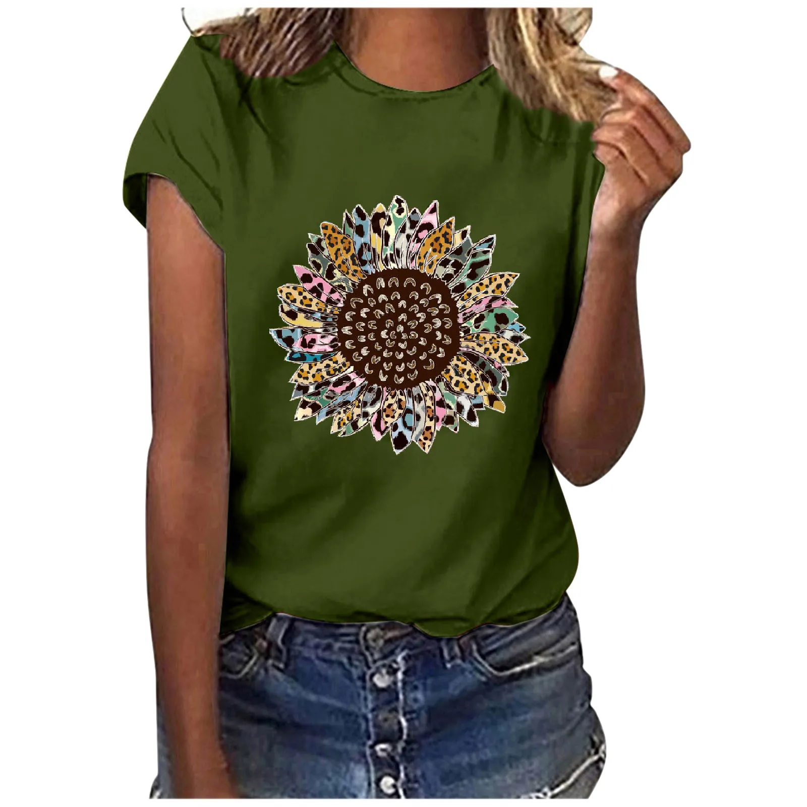 

Women Casual Letter Printing Short Sleeves O-Neck Loose Shirt Blouse Tops Ropa de mujer Vrouwenkleding