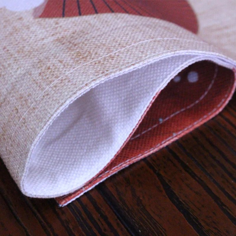 Плотная скатерть из хлопка и льна в японском стиле с укиевым принтом для чайного