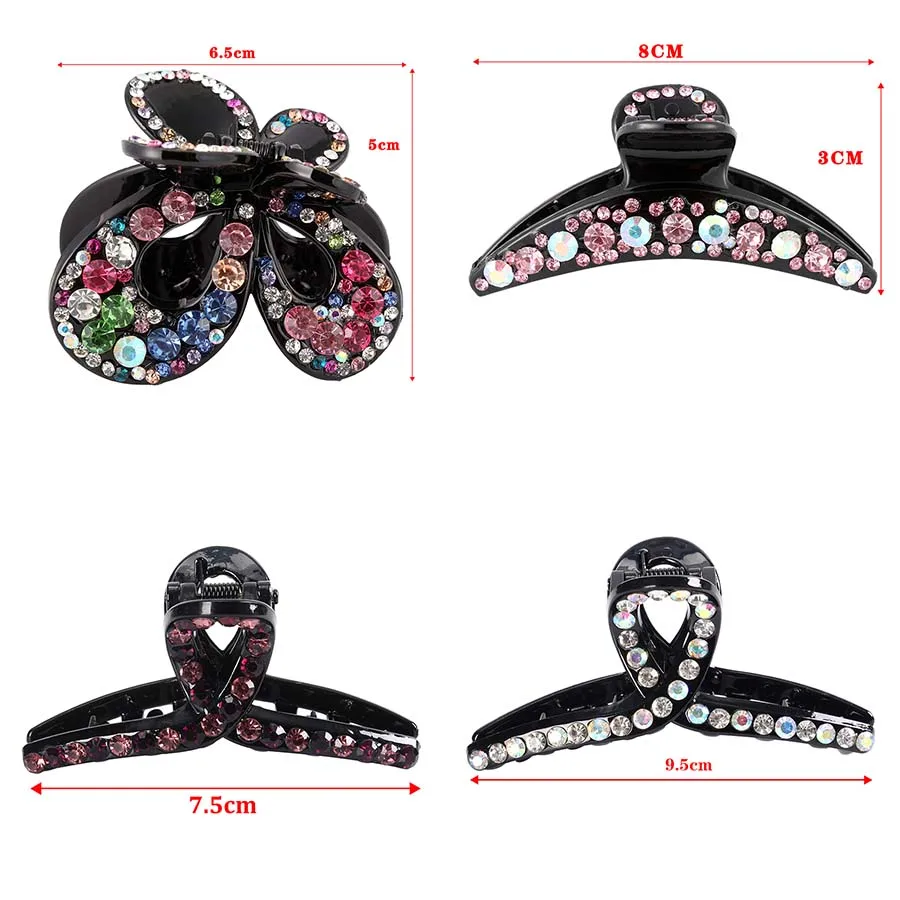 Заколки для волос Haimeikang Стразы головные уборы блестящие цветные аксессуары |