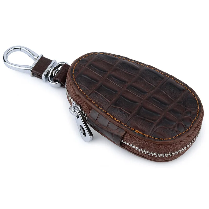 

Key wallets High Quality Cowhide Crocodile Pattern men Car Key Case Genuine Leather Unisex Key Holder Keys Bag women Housekeeper