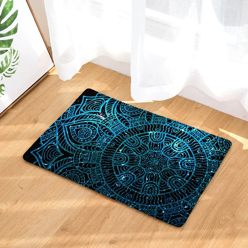 

Modern Geometric Flowers Floor Mats Living Rooms Anti-slip Carpet for Bedroom Kitchen Bathroom Rug Welcome Mats for Front Door