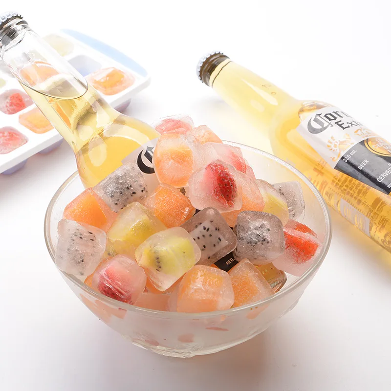 Silicone Ice Cube Maker Form for Candy Cake Pudding Chocolate Molds Easy-Release Square Shape Trays with Lid |