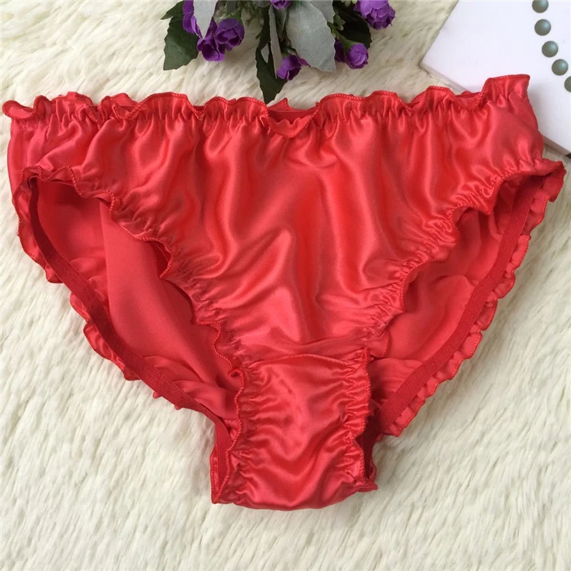 Женское нижнее белье женские трусики шелковые мягкие трусы средняя талия