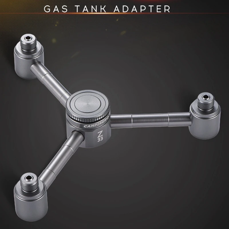 

Outdoor Camping Gas Stove Adapter One-Four Outputs Aluminium Alloy Air Tank Stand Connector Gas Cylinder Converter