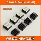 Набор микросхем из алюминия 100, 8,8x8,8x5 мм, теплоотвод ОЗУ шт., с теплопроводящей лентой, вентиляторами и охлаждением