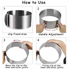 1 шт. регулируемое кольцо для мусса, 3D круглые формы для торта, стальные кухонные формочки для десертов, инструменты для украшения тортов, выпечка A9A8