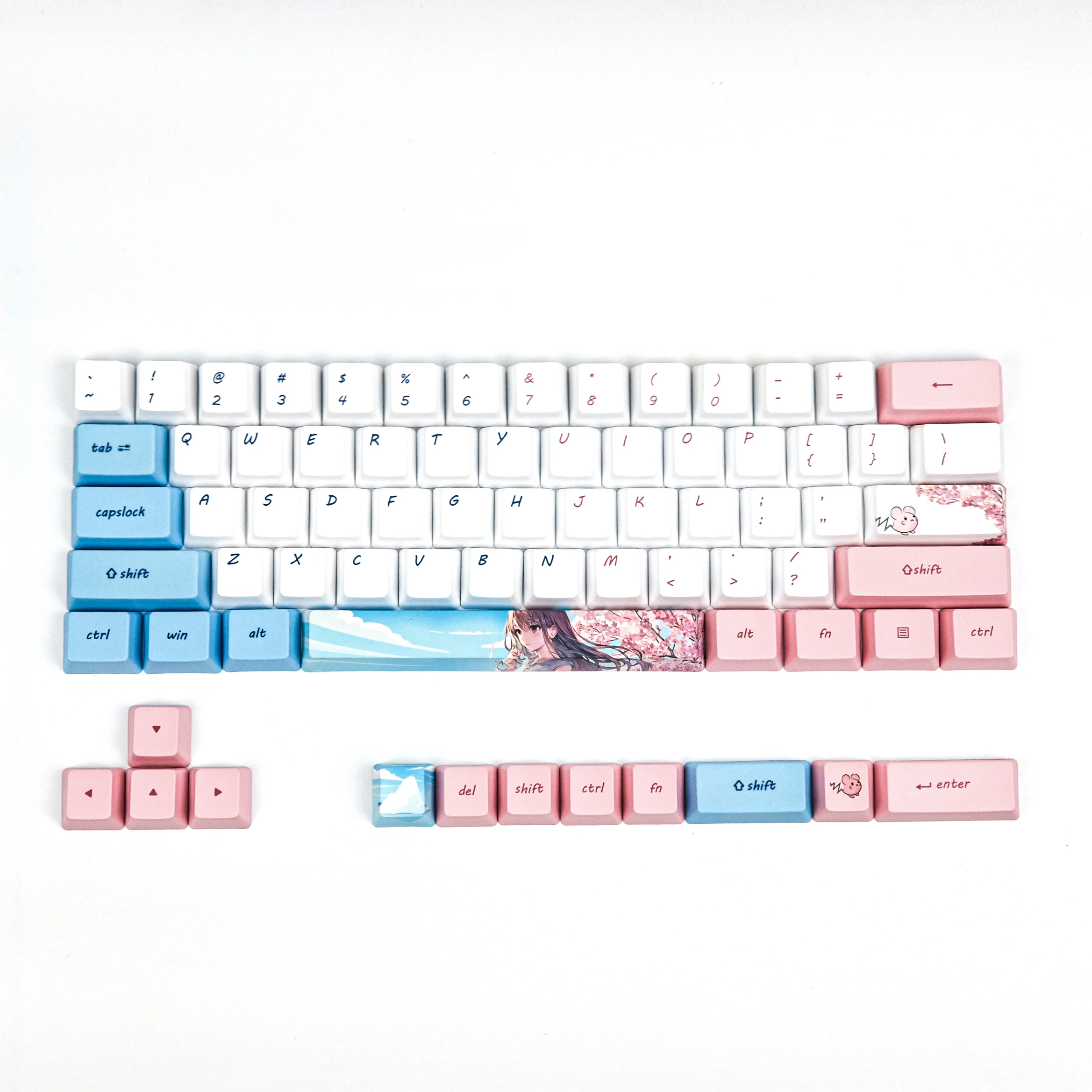 

Princess Keycaps PBT Keycap Sublimation Mechanical Keyboard Key Caps OEM Profile Cartoon Animation