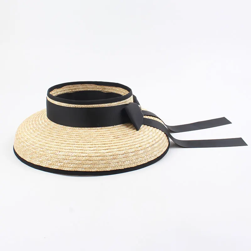 2020 Summer Fashion Ladies Hats Women Straw Hat Visors Large Brim Bowknot Ribbon Adjustable Sun Beach Holiday Chapeau Cap | Аксессуары