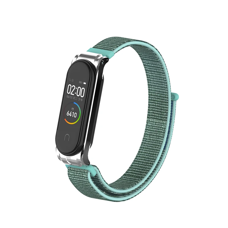 7406 Нейлоновый браслет-петля для Xiaomi mi, ремешок 4/3, mi Band 4, аксессуары для Xiaomi mi, ремешок 3, сменный ремешок - Цвет: 7406