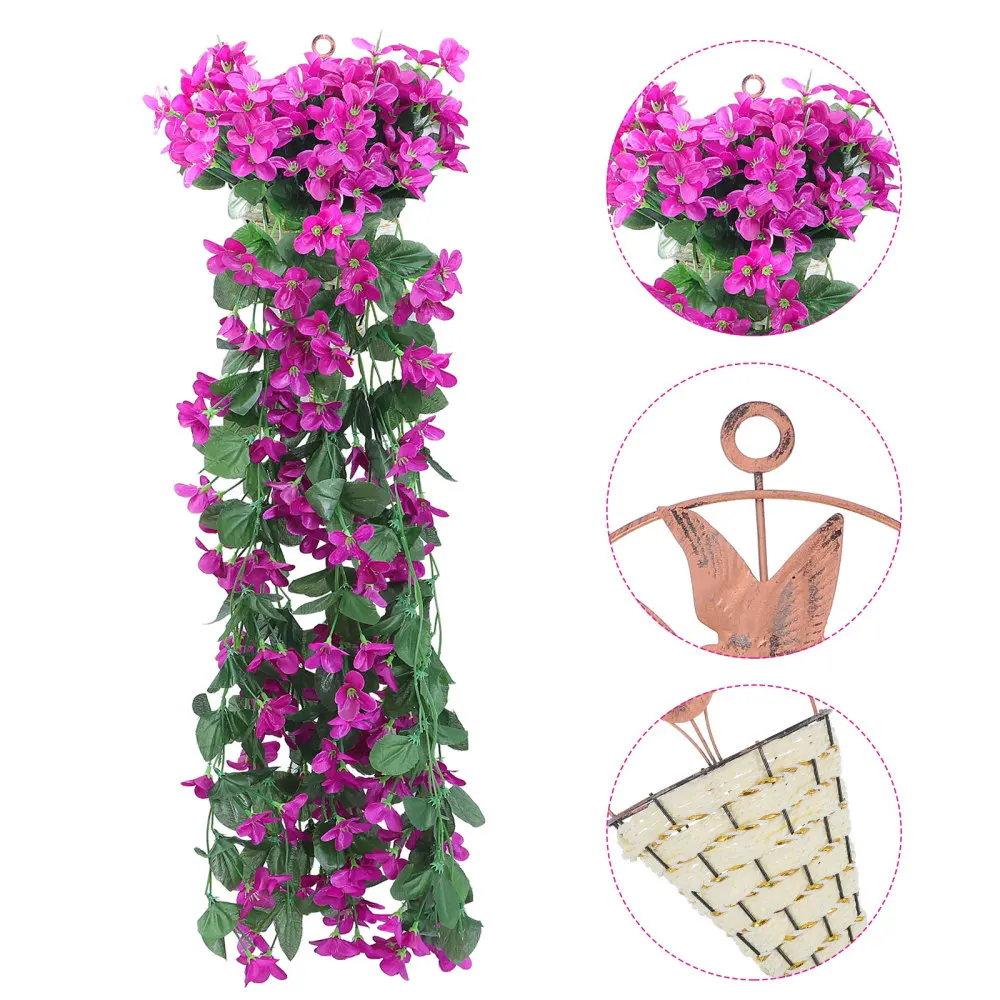 

1 Set Faux Wall Hanging Premium Vivid Ceiling Violet Artificial Violet