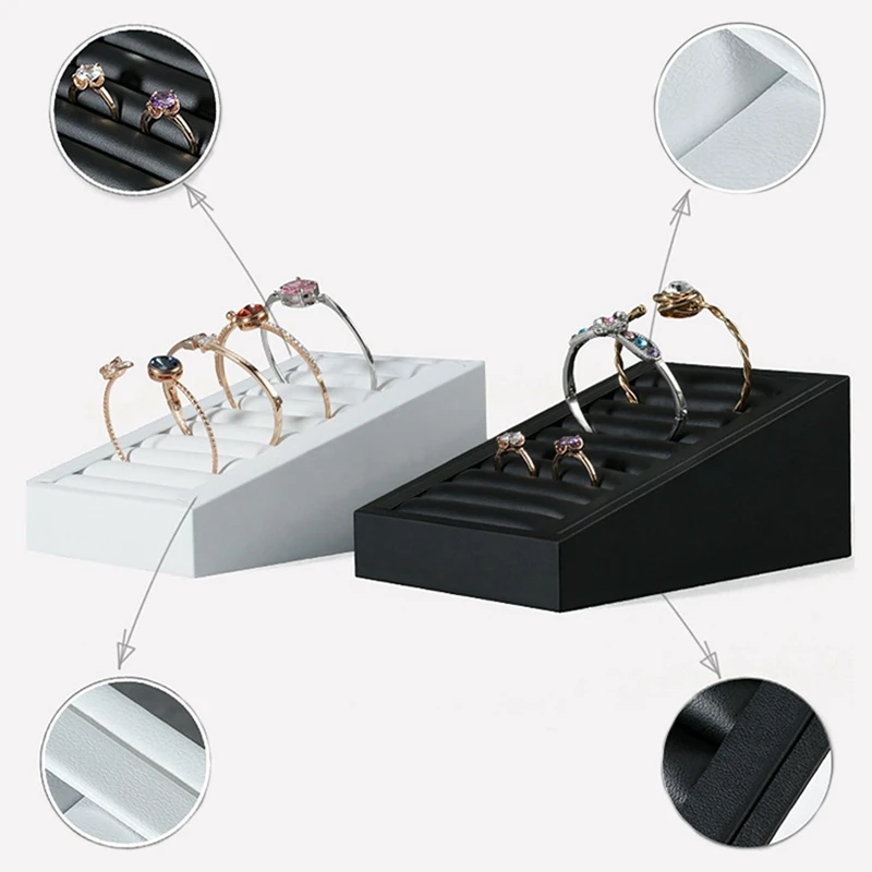 

Elastic PU Leather Bracelet Ring Tray Jewelry Display Tray Jewelry Display Stand Bracelet Insert Tray