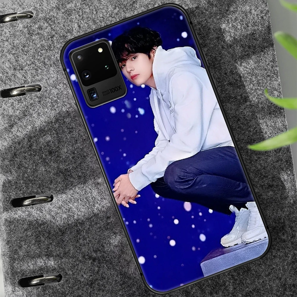 

Bangtan Boys Kim Tae Hyung Phone Case Cover Hull For Samsung Galaxy S 7 8 9 10 e 20 FE edge uitra plus Note 9 10 20 black Shell