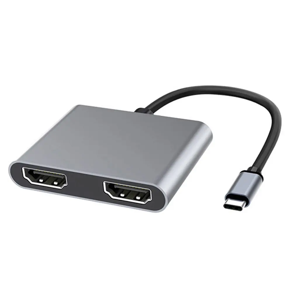 

Type C To Dual HDMI-compatible 2-in-1 Docking Station Dual USB High-speed USB 3.0 Fast Output Docking Station