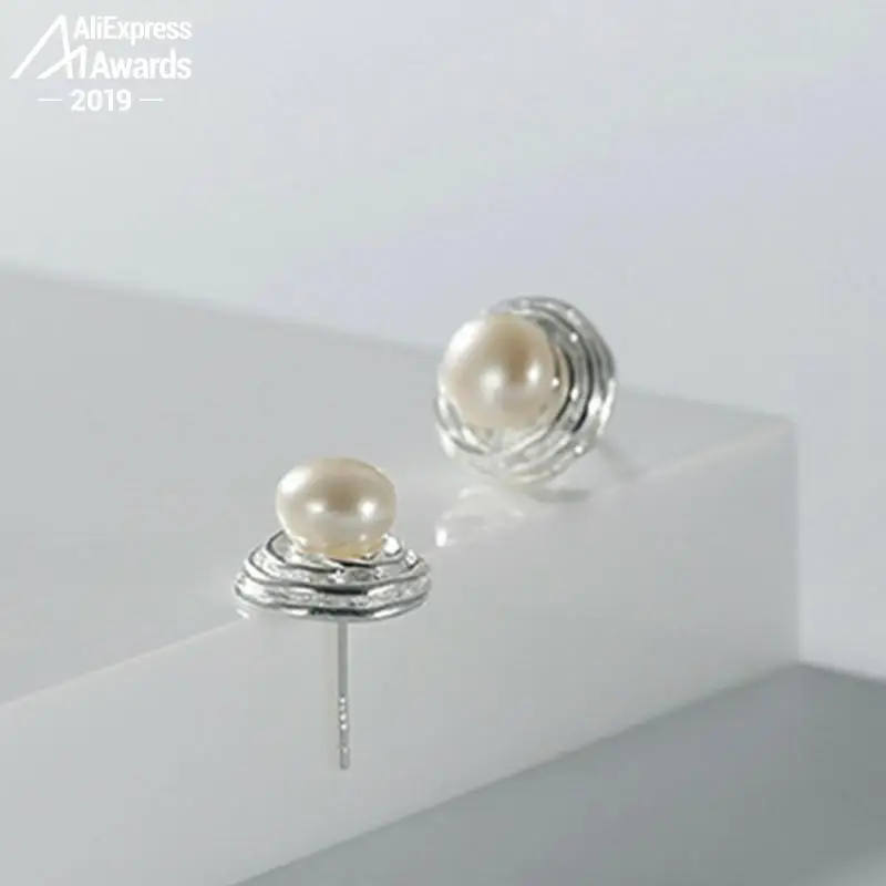 Oh My God WOW Super Beautiful Freshwater Pearl stud Earrings S925 sterling silver earrings mother's day flower gift | Украшения и