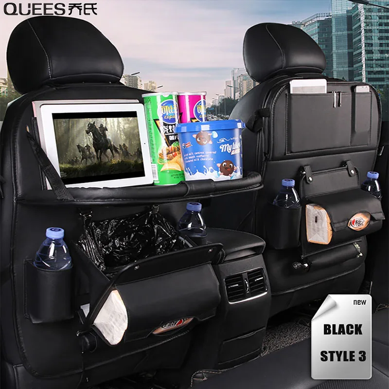 

1PC PU Leather Car Seat Back Storage Hang Bag 2020 Multi-functional Mini Holder Universal Back Seat Organizer for Kids Storage