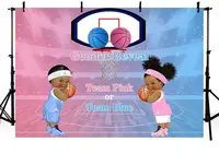 Team Pink or Team Blue Gender Reveal Party Photo Background Props Baskeball Baby Shower Boy or Girl Blue or Pink Decoration