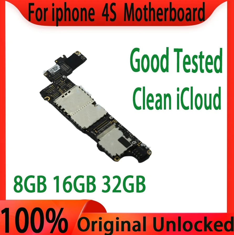 100% оригинальная разблокированная материнская плата для iphone4s хорошо