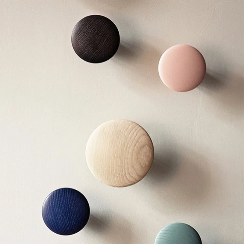 Органайзеры для хранения деревянный настенный крючок вешалка пальто круглая