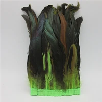 green chicken feathers trim fringe 10 12 inches25 30cm clothing craft accessories carnival costume plumes dress plumas