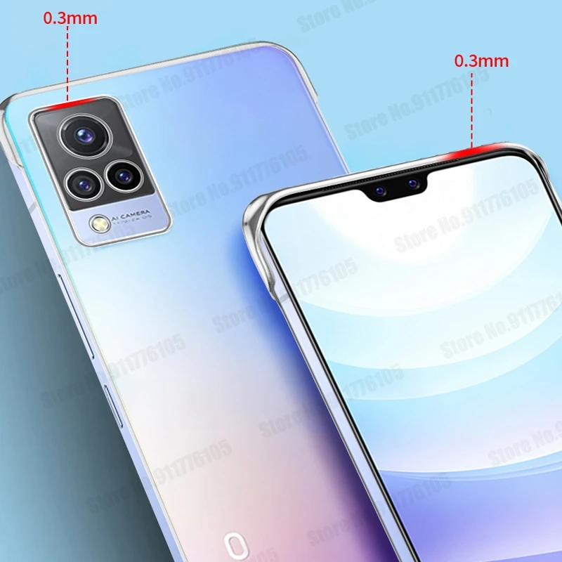 Ультратонкий Прозрачный безрамочный чехол для телефона VIVO X60 X50 Pro Plus S9E S9 X27 IQOO 7 NEO 5