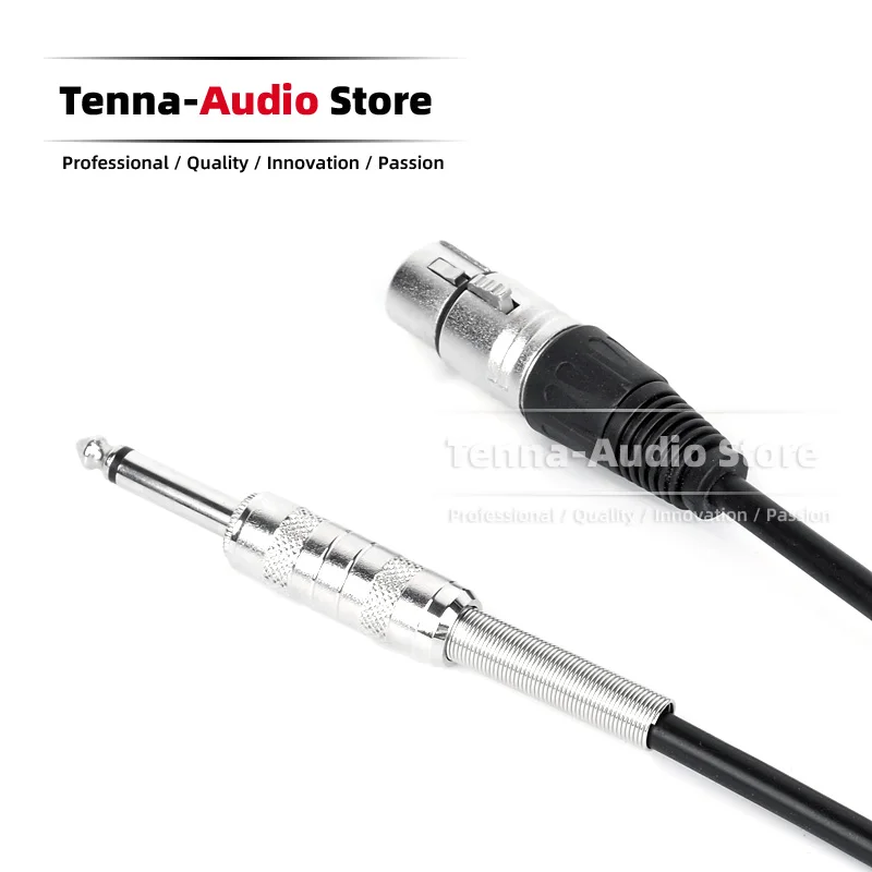 Фото Шнур XLR «мама» на разъем 6,3 мм, штекер, совместимый с Shure Beta 57A 87A BETA57A BETA87A, штекер микрофона, аудиокабель №1