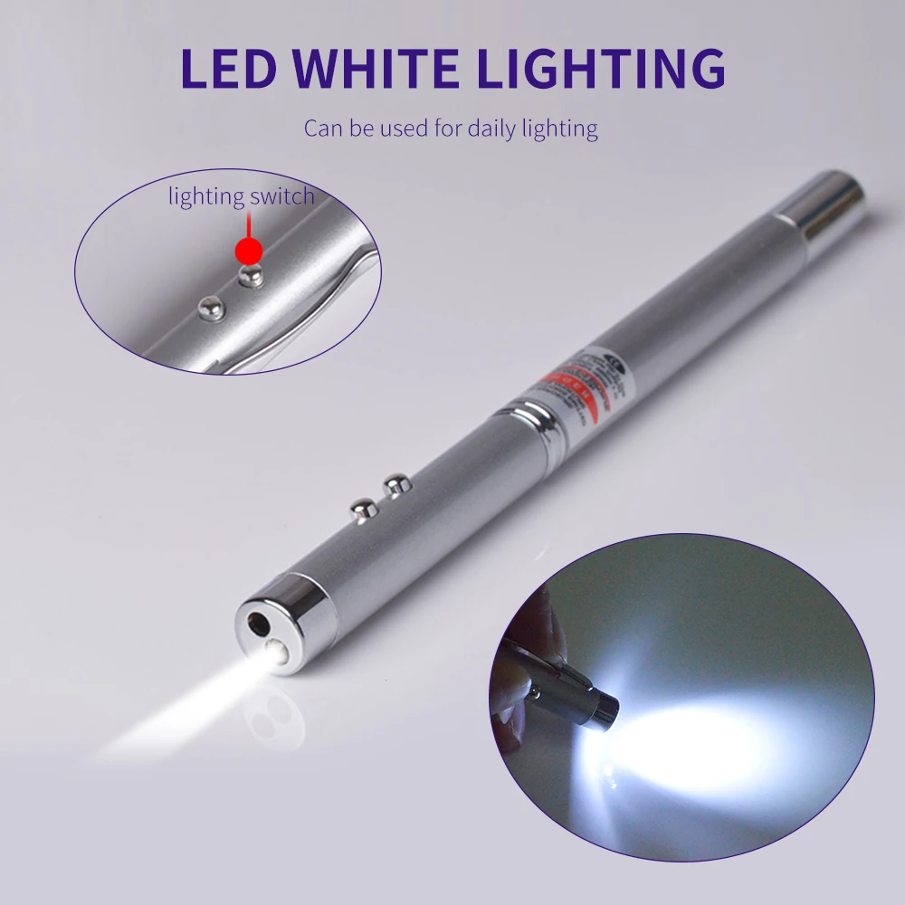 4 в 1 телескопические Обучающие инструменты шариковая ручка красная лазерная