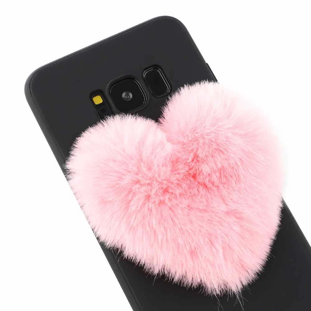 L-FADNUT Меховой чехол для samsung Galaxy S10 S10E S9 S8 Plus S7 Edge Роскошный милый плюшевый Силиконовый противоударный мягкий ТПУ защитный чехол