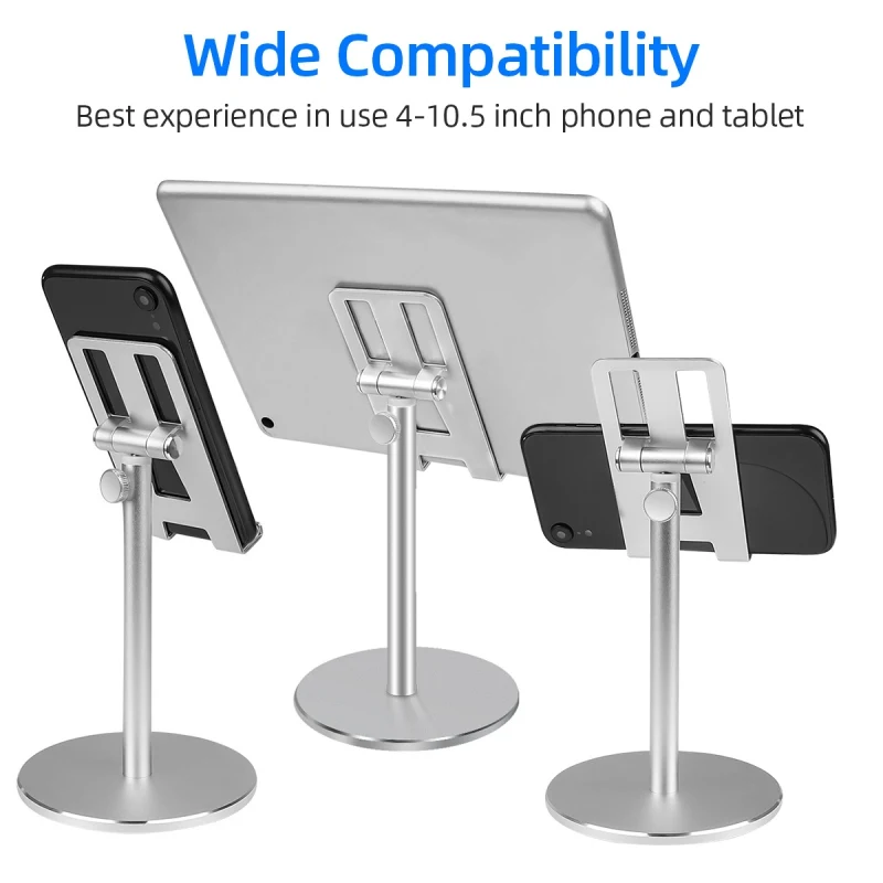 Liftable Phone Tablet Stand Adjustment Aluminum Alloy Bracket Desktop Holder for iPhone IPad Samsung EBook Reader Up To 10 Inch |