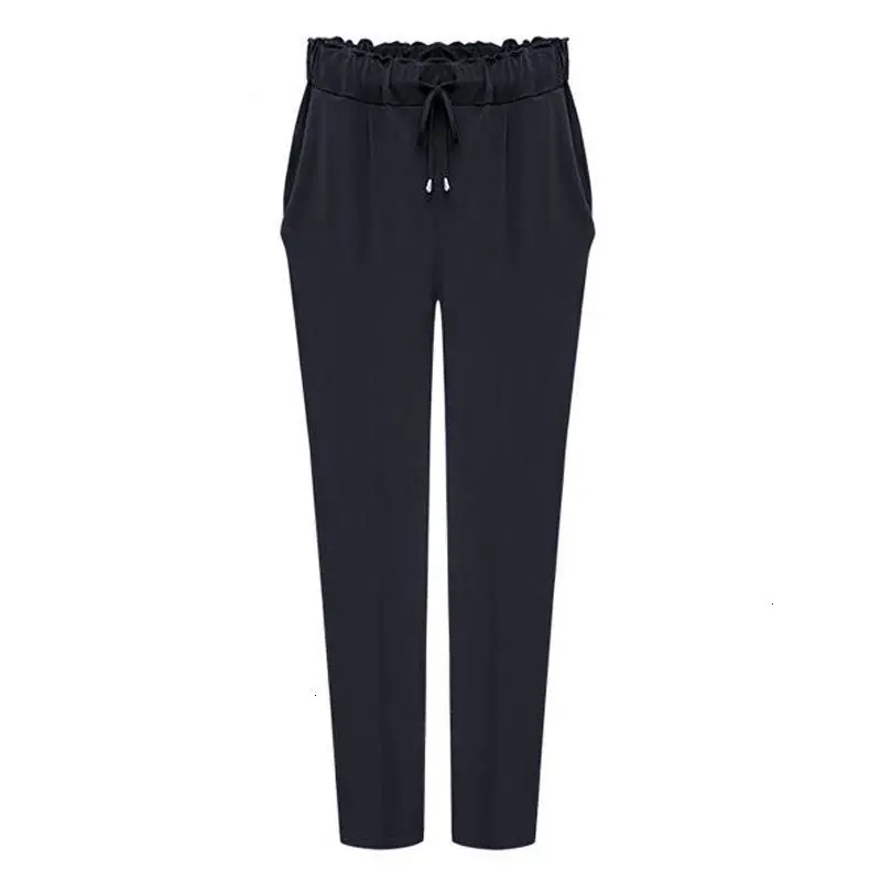 Женские шаровары плюс размер эластичные на талии для отдыха длина по щиколотку