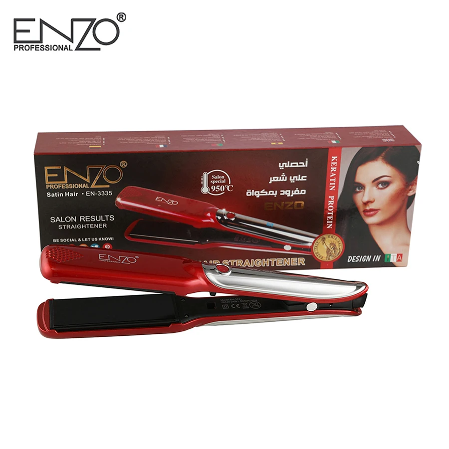 

ENZO Professional hair straightener Ceramic Plate Hair styler Flat Iron LCD Display Curling Iron Styling Tools Straightener