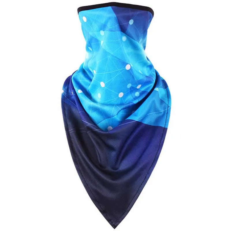 Blue diamond Летняя маска для велоспорта, дышащая маска для спорта на открытом воздухе, шелковая бандана, повязка на голову, анти-УФ, тренировочная маска для бега - Цвет: Blue diamond