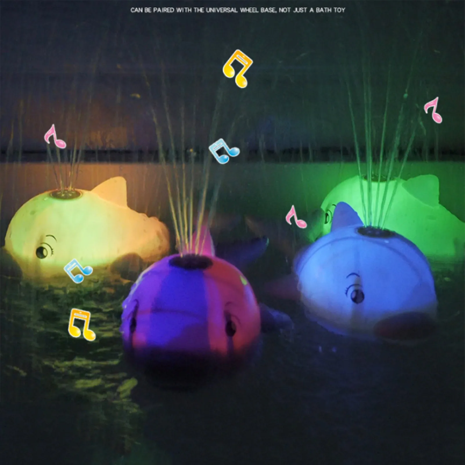 

Игрушка в виде дельфина с распылителем, креативный распылитель воды для купания, мяч для распыления воды, детская игрушка для купания с авто...