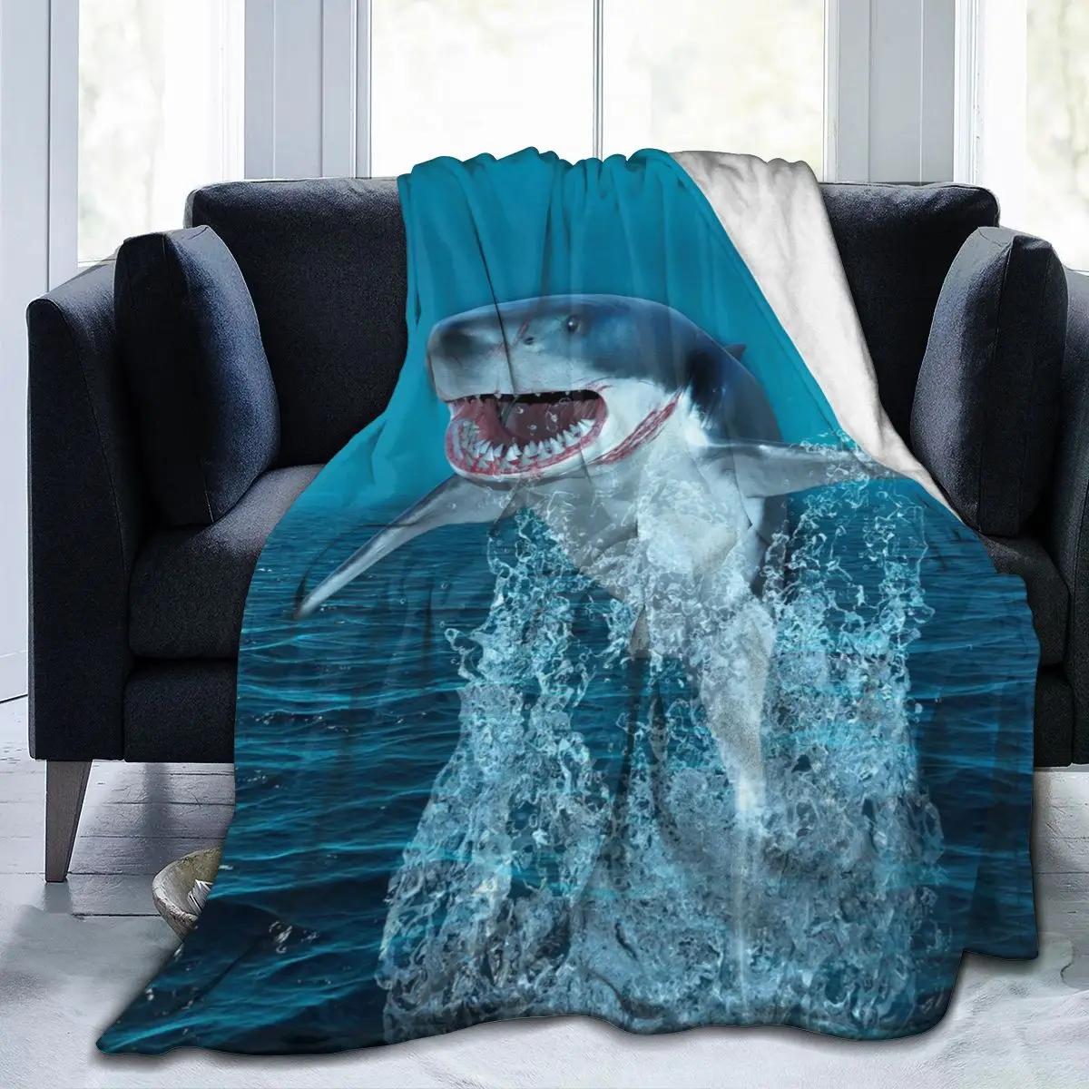 

Фланелевое Одеяло 3DShark с индивидуальным принтом, постельное белье, мягкое одеяло, покрывало для кровати, домашний текстиль, украшение