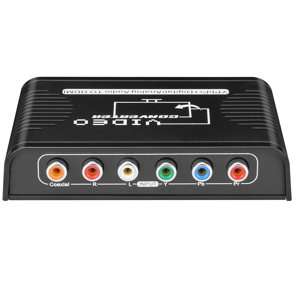 

5 RCA Ypbpr компонентов для HDMI-совместимый адаптер видео в hdmi-совместимый преобразователь видео и аудио для ps2