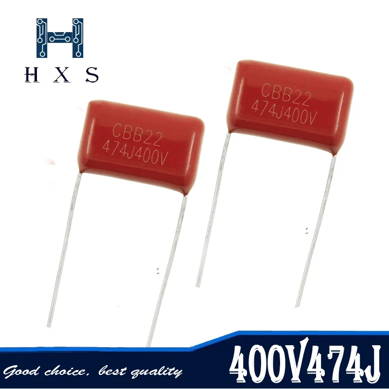 10 шт. 400V474J 0 47 мкФ шаг 15 мм 470NF 400V 474 CBB полипропиленовый пленочный конденсатор с