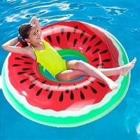 watermelon inflatable pool float circle swimming ring for kids adults giant swimming float air mattress beach party pool toys