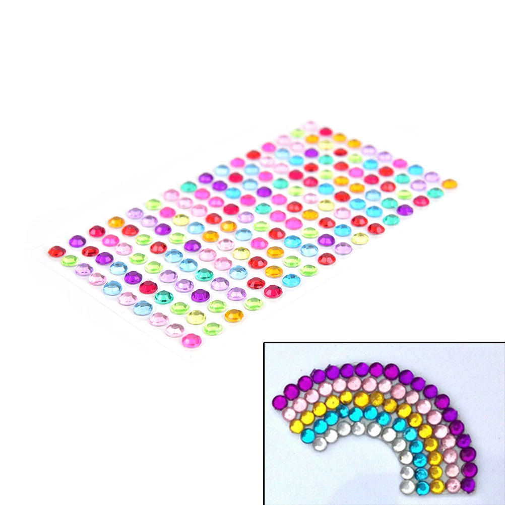 160 шт/лист Кристальные бриллиантовые блестящие стразы самоклеющиеся наклейки
