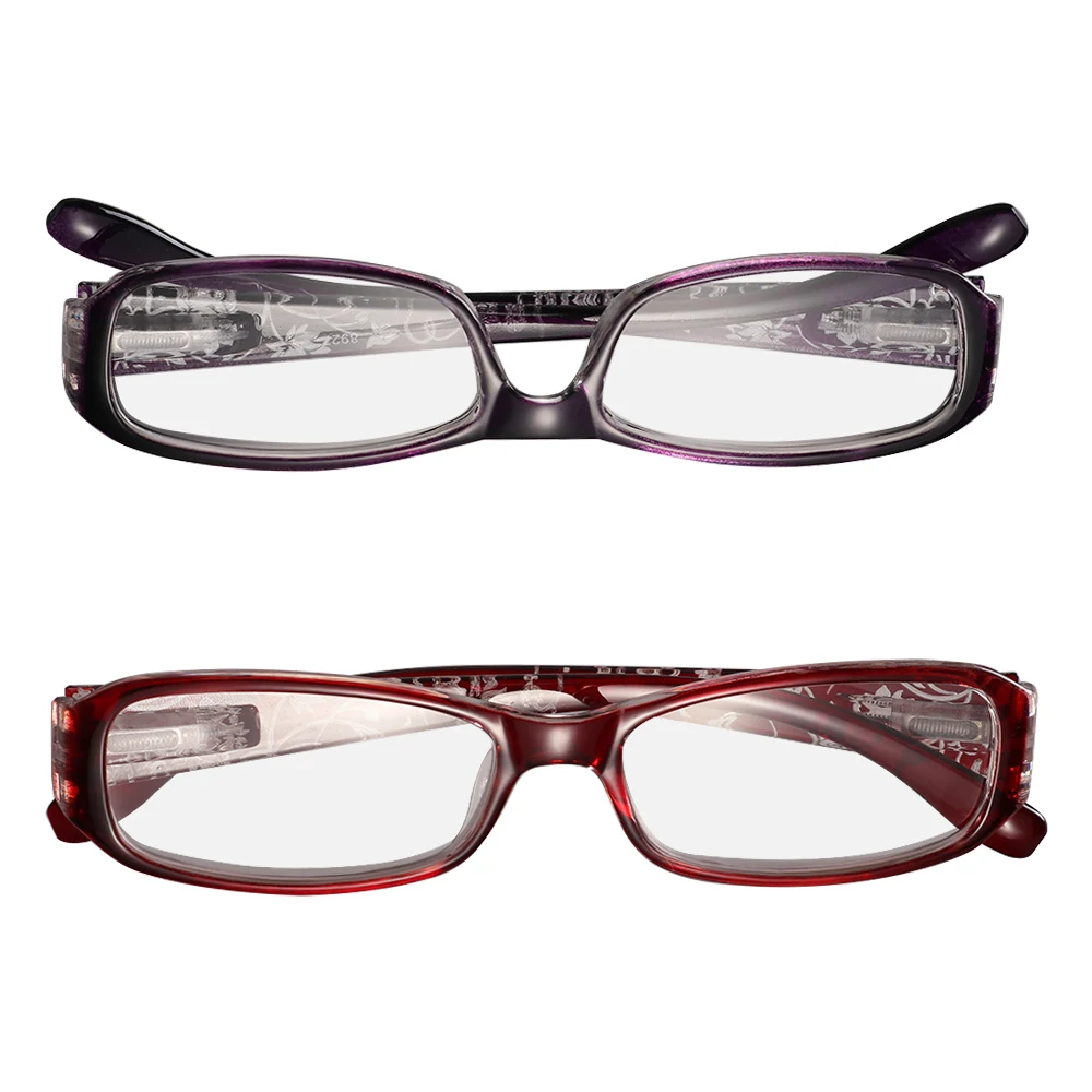 Женские очки для чтения с цветочным принтом ультра светильник петлей из смолы