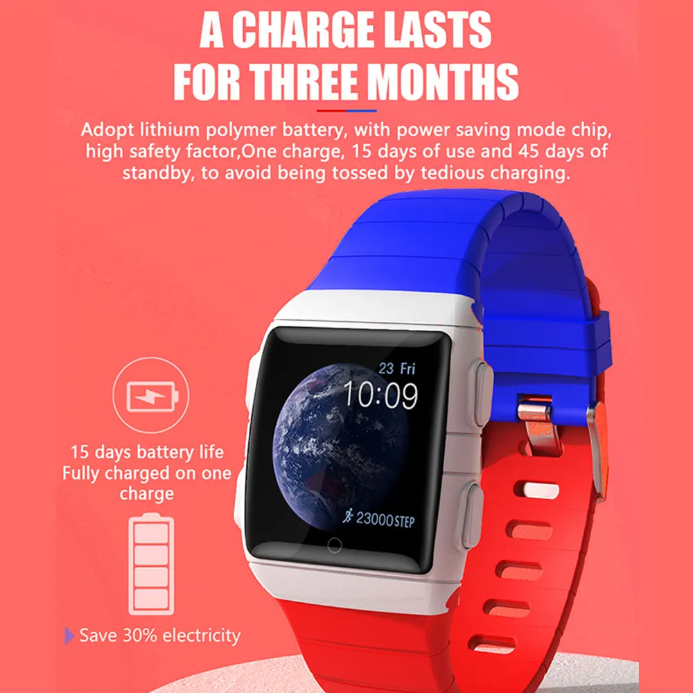 CR11 Смарт-часы для детей водонепроницаемые IP68 фитнес-трекер модные спортивные