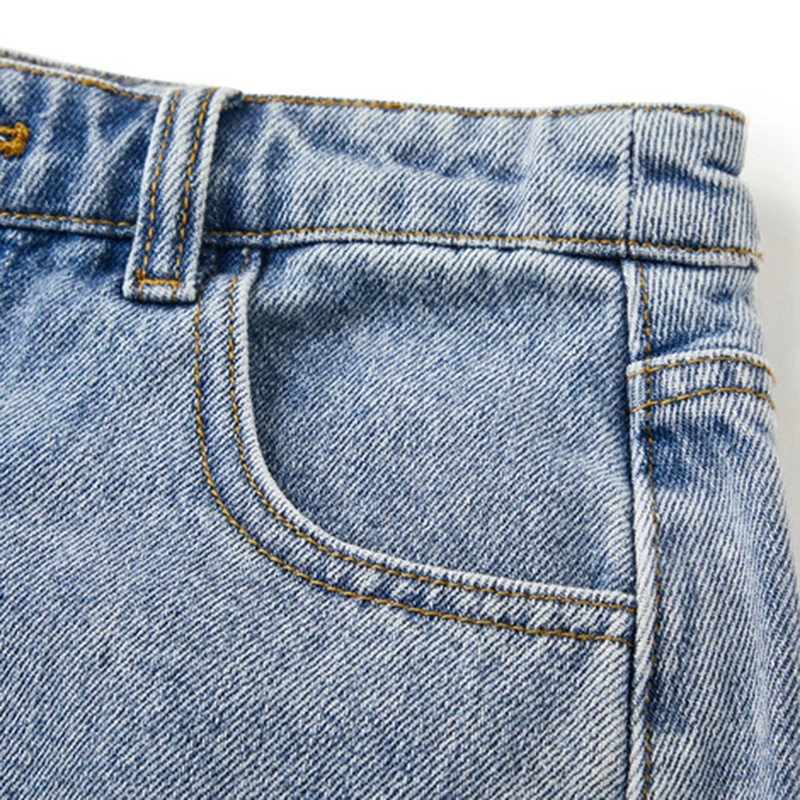

VGH Casual Patchwork Diamond Button Denim Skirt For Women High Waist Blue A Line Mini Skirts Female 2021 Summer Fashion Clothing