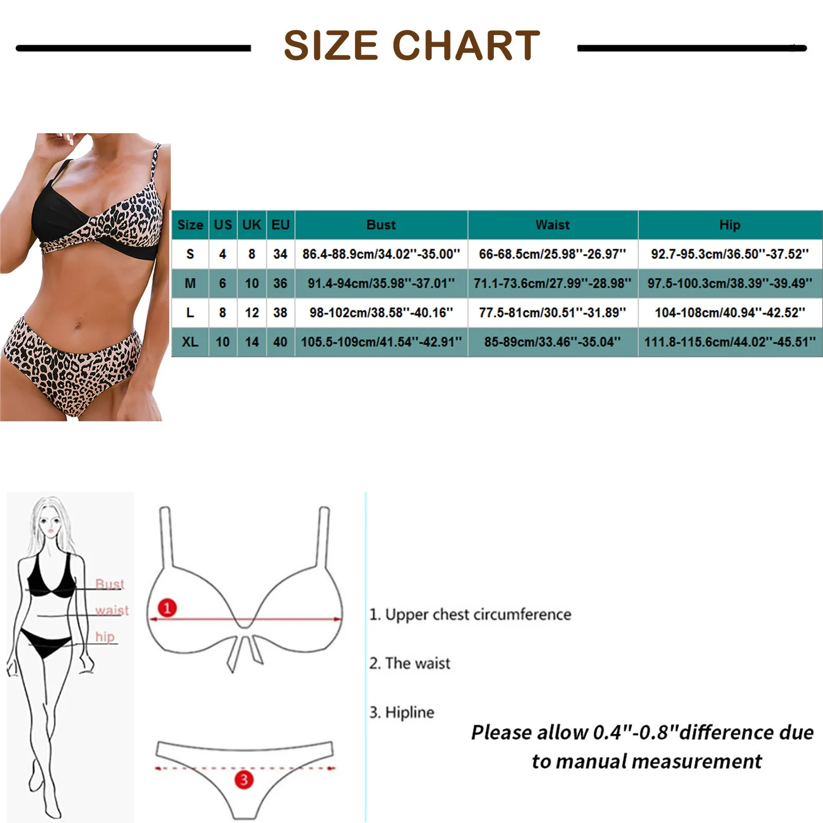 

Women Print Bikini Sexy Separate Leopard Swimwear Blocking Swimsuit Bathing Suit High Waist Bikini Push Up Swimwear Tankini Swim