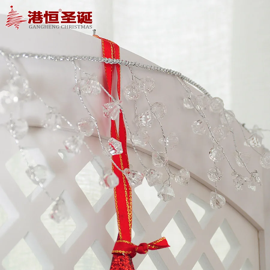 Украшение для рождественской елки 110 см белая акриловая Серебряная линия