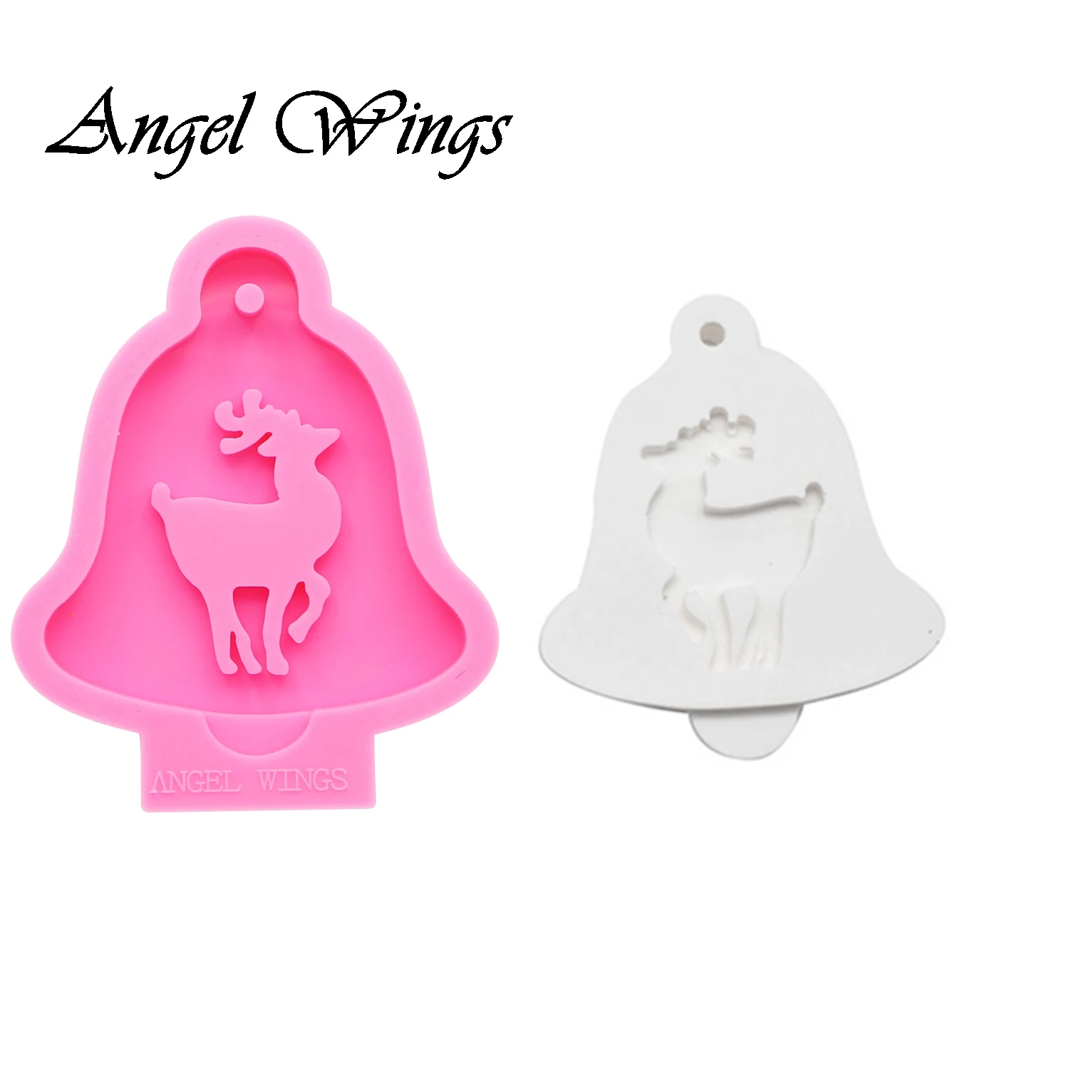 Блестящая силиконовая форма колокольчика для елки/оленя формы эпоксидной смолы