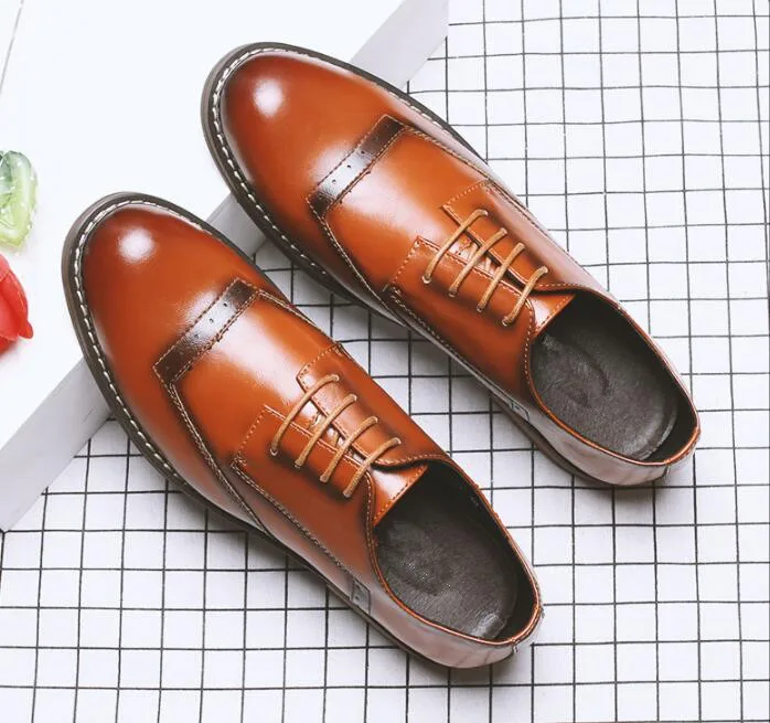 Туфли-оксфорды из натуральной кожи деловая обувь с перфорацией типа броги